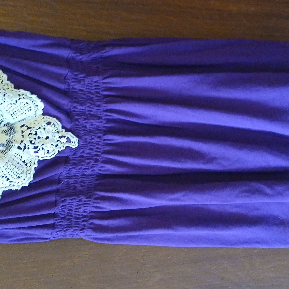 dELiA*s Purple Smocked Camisole with Bib Collar - Picture 6 of 6